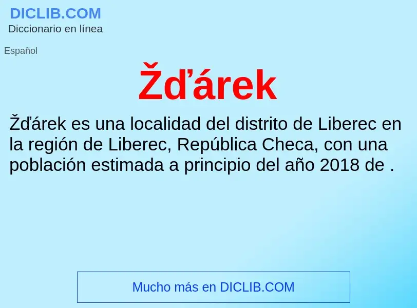 Wat is Žďárek - definition