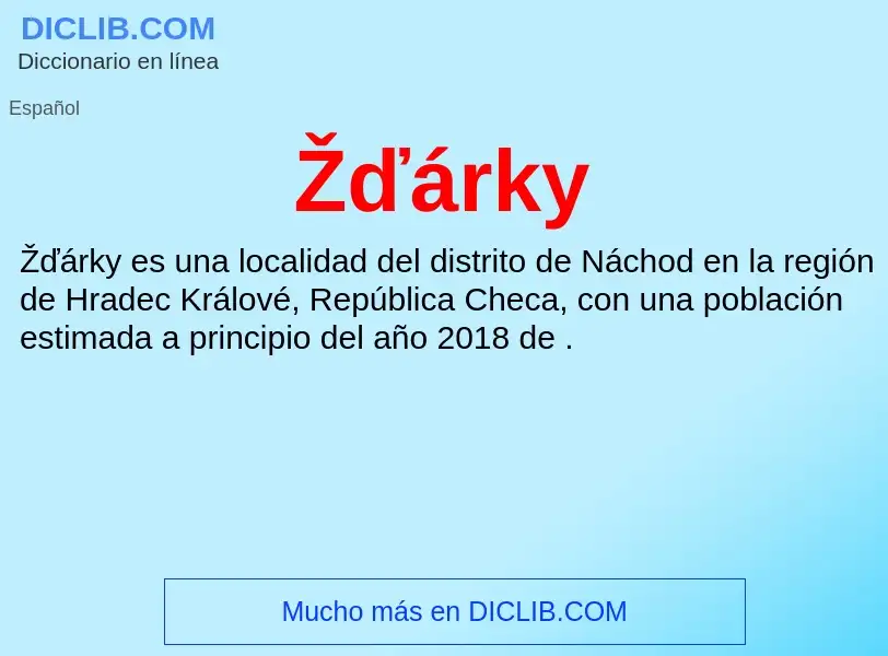 Wat is Žďárky - definition