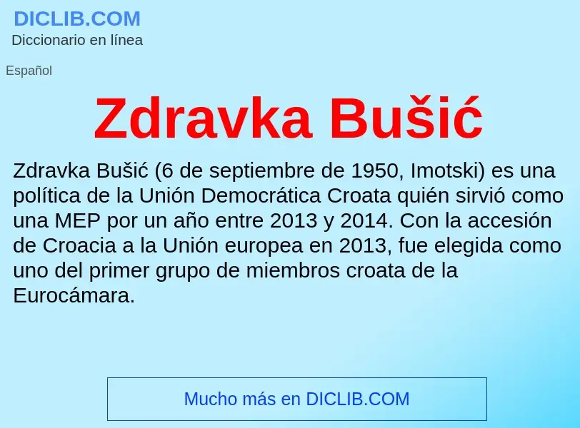 Что такое Zdravka Bušić - определение