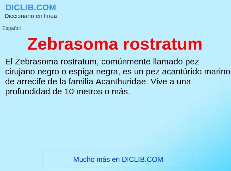 Что такое Zebrasoma rostratum - определение