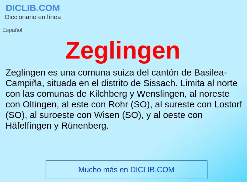 ¿Qué es Zeglingen? - significado y definición