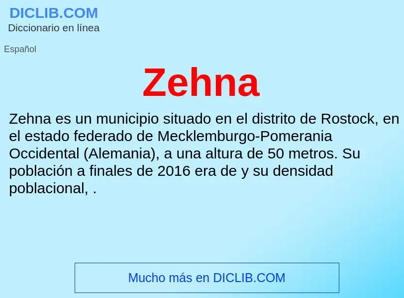 ¿Qué es Zehna? - significado y definición