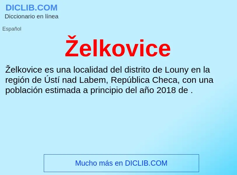 Wat is Želkovice - definition