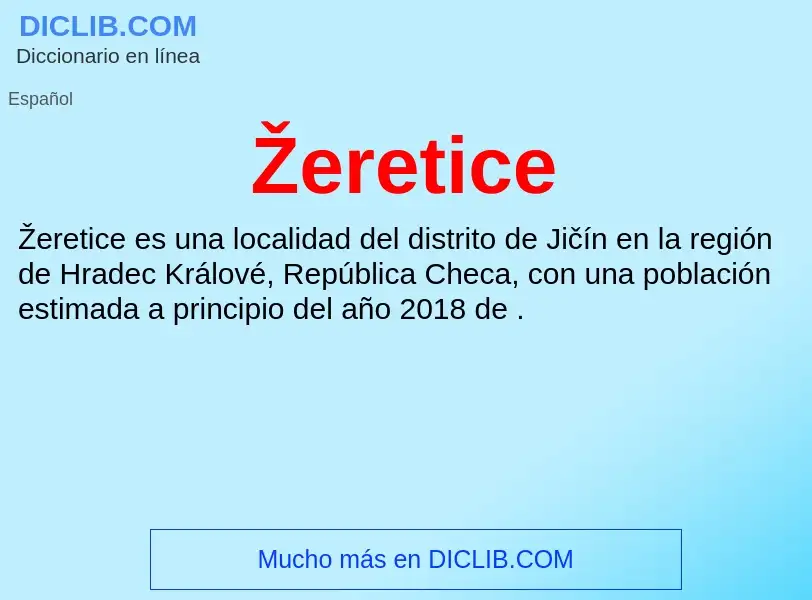 Wat is Žeretice - definition