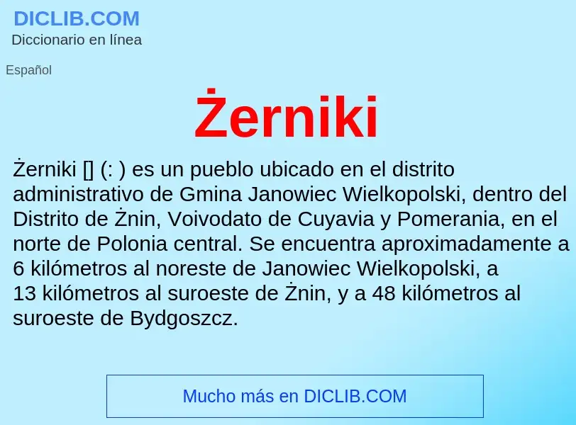 ¿Qué es Żerniki? - significado y definición