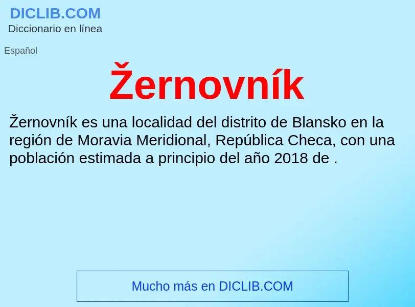 Wat is Žernovník - definition