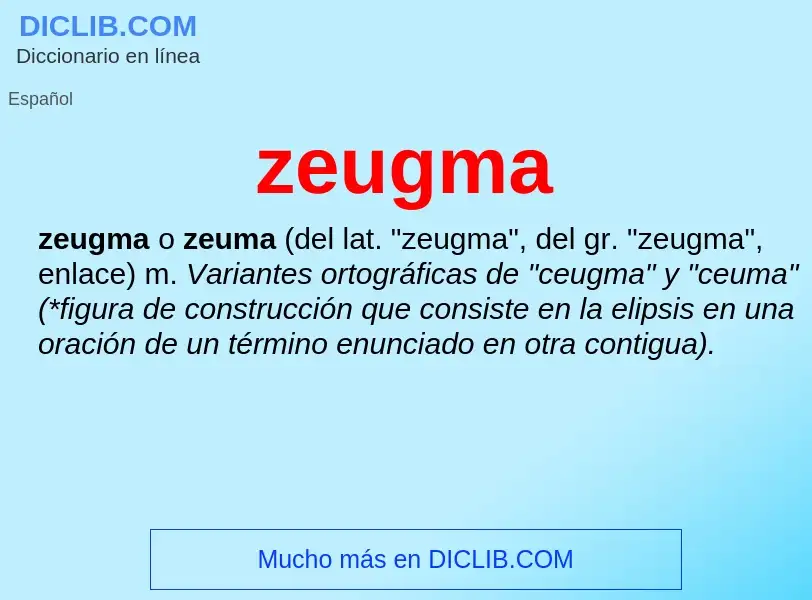 O que é zeugma - definição, significado, conceito