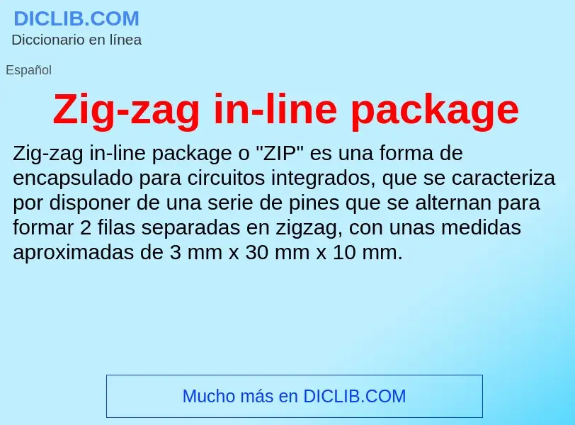 Что такое Zig-zag in-line package - определение