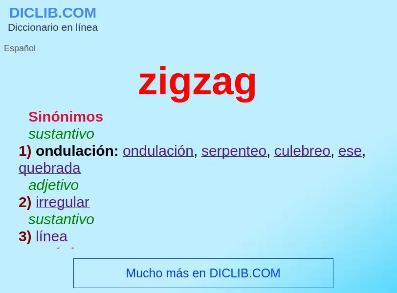 Wat is zigzag - definition