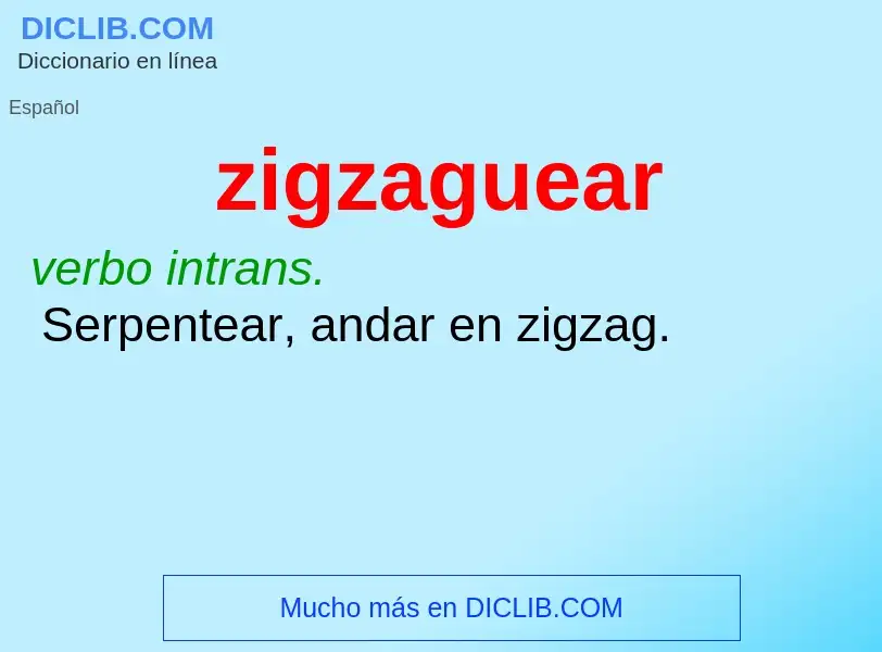 Wat is zigzaguear - definition