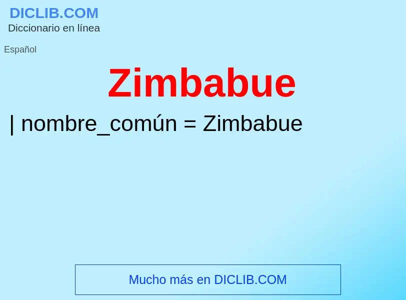 What is Zimbabue - definition