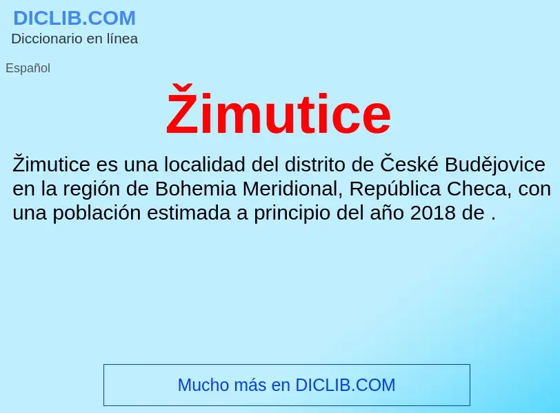 Wat is Žimutice - definition