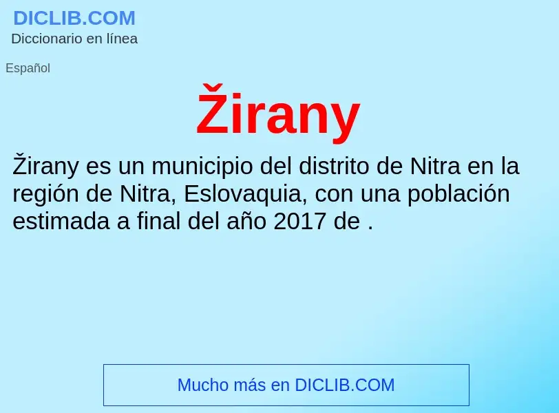 Wat is Žirany - definition