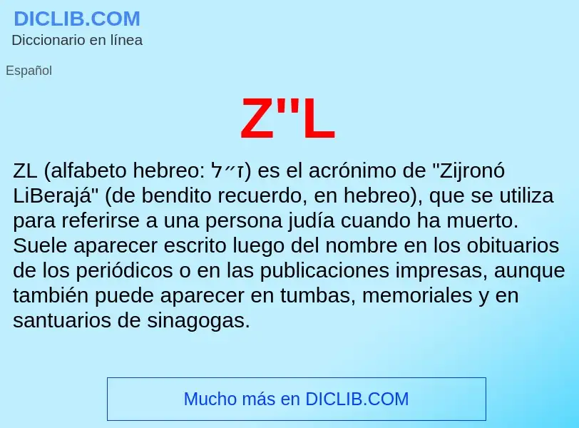 O que é Z''L - definição, significado, conceito