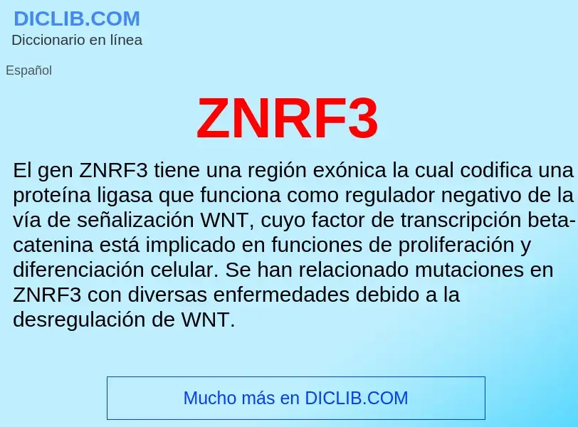 O que é ZNRF3 - definição, significado, conceito