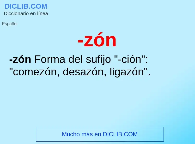 Wat is -zón - definition