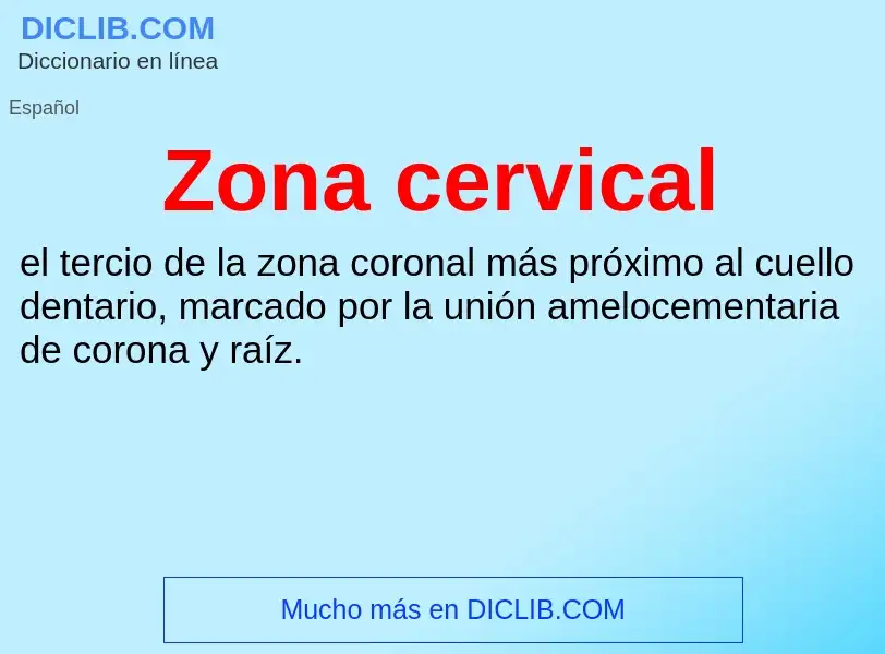 Что такое Zona cervical - определение