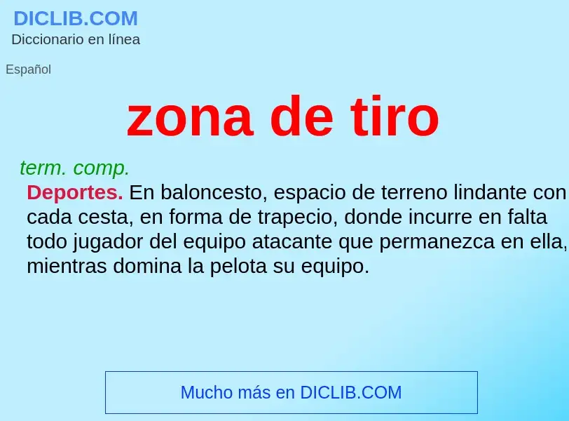 O que é zona de tiro - definição, significado, conceito