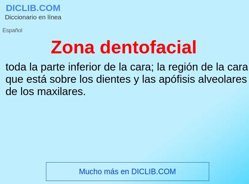 Что такое Zona dentofacial - определение