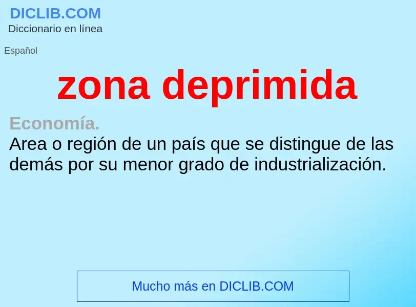 O que é zona deprimida - definição, significado, conceito