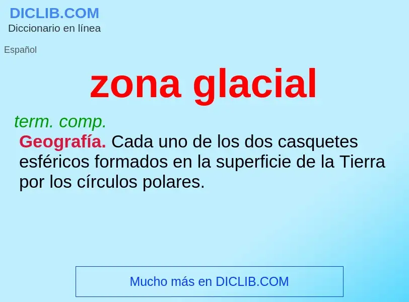 What is zona glacial - definition