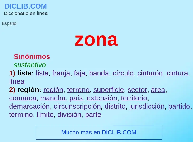 What is zona - meaning and definition