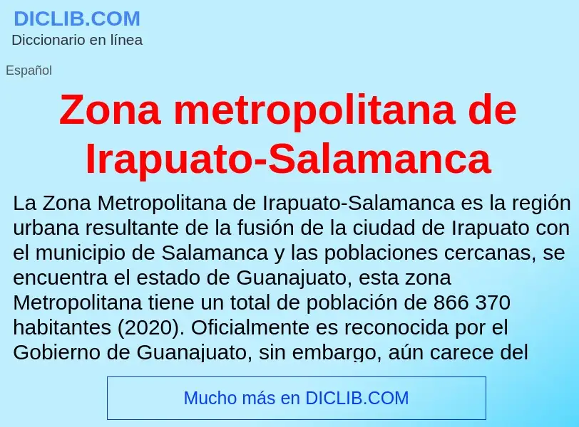 Что такое Zona metropolitana de Irapuato-Salamanca - определение