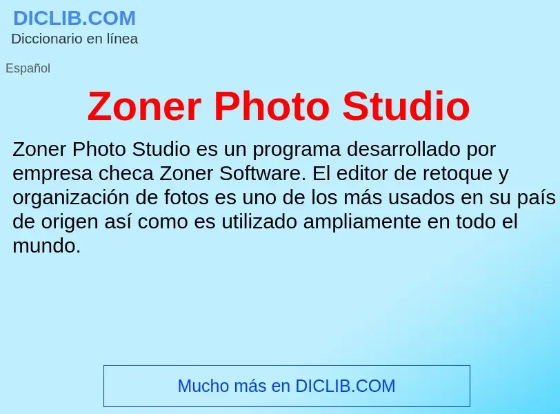 Что такое Zoner Photo Studio - определение