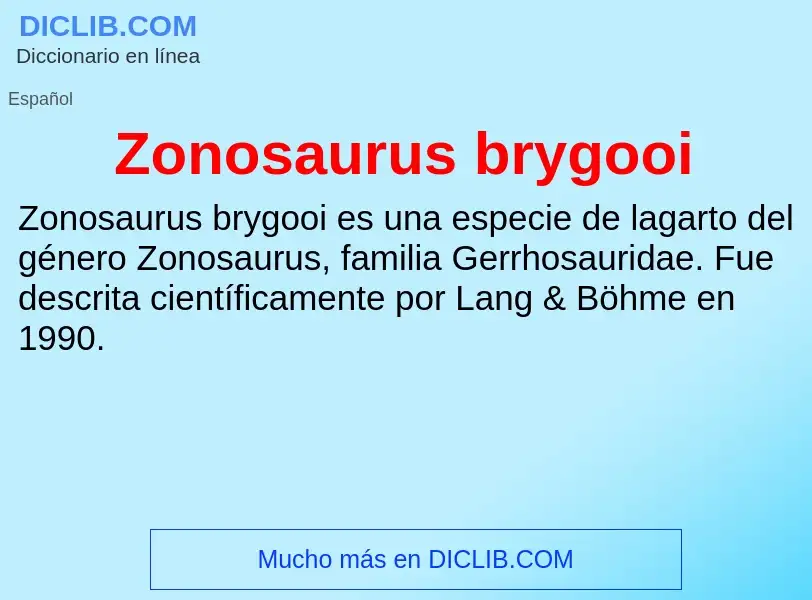 Что такое Zonosaurus brygooi - определение