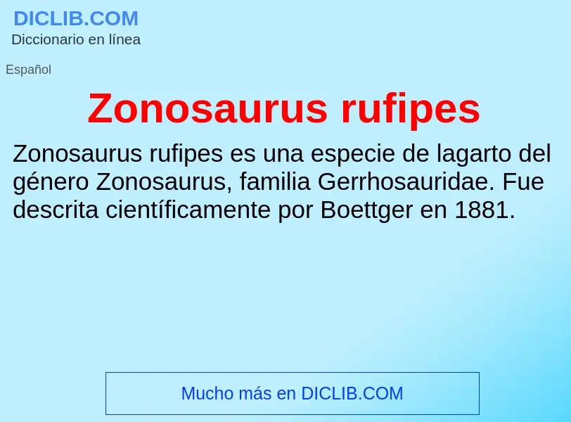 Что такое Zonosaurus rufipes - определение