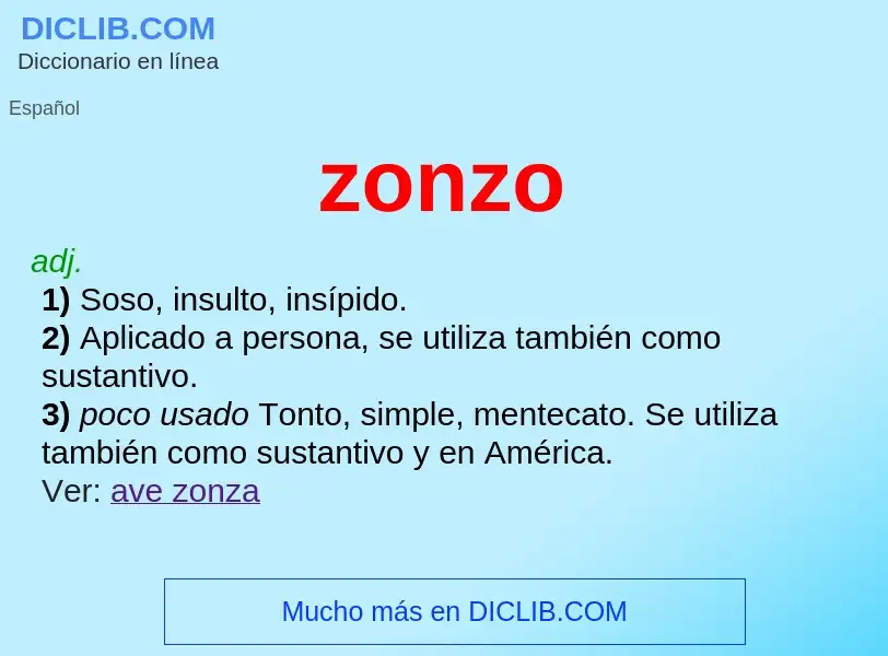 O que é zonzo - definição, significado, conceito