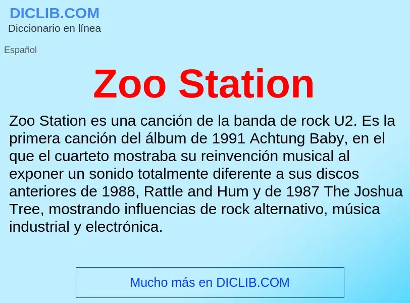 Что такое Zoo Station - определение