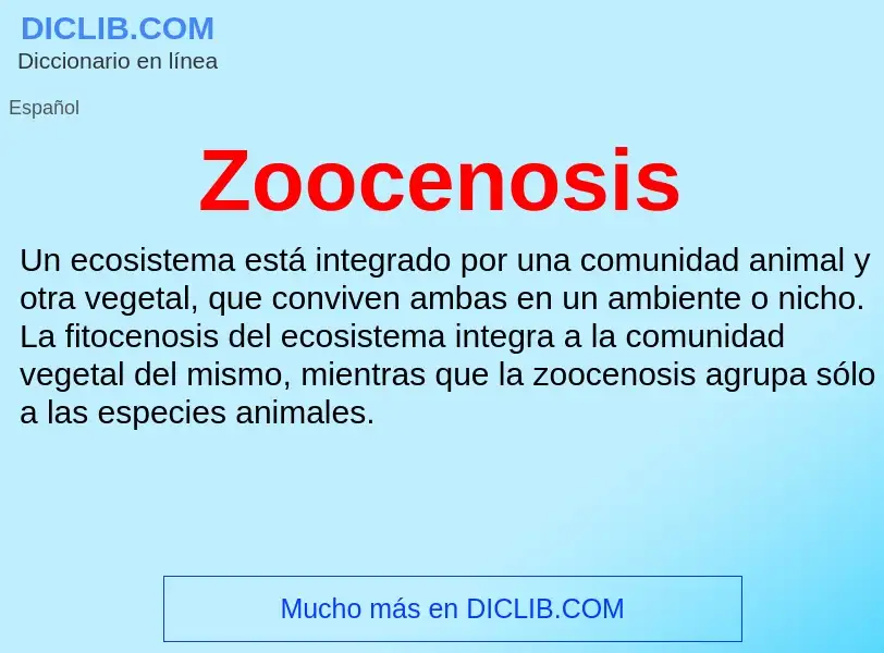 Что такое Zoocenosis - определение