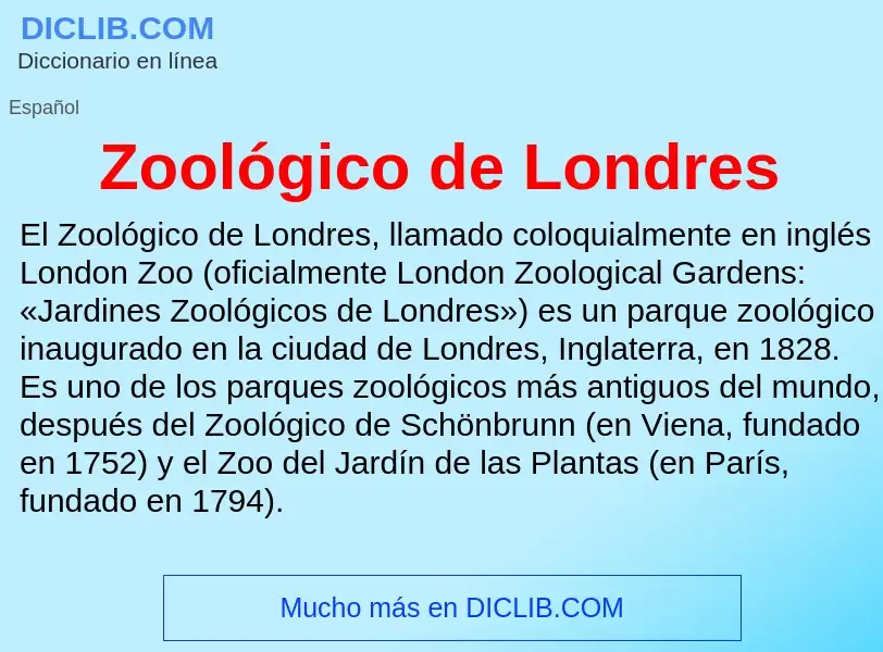 Что такое Zoológico de Londres - определение