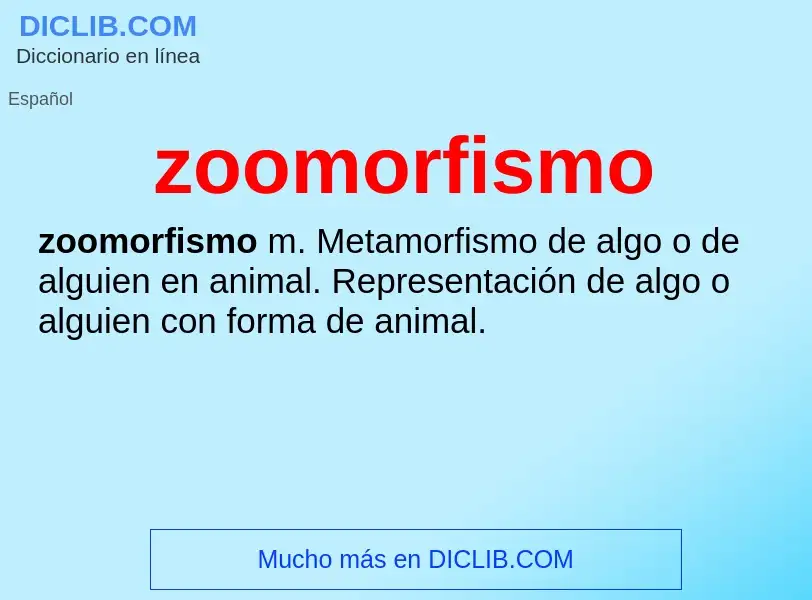 ¿Qué es zoomorfismo? - significado y definición