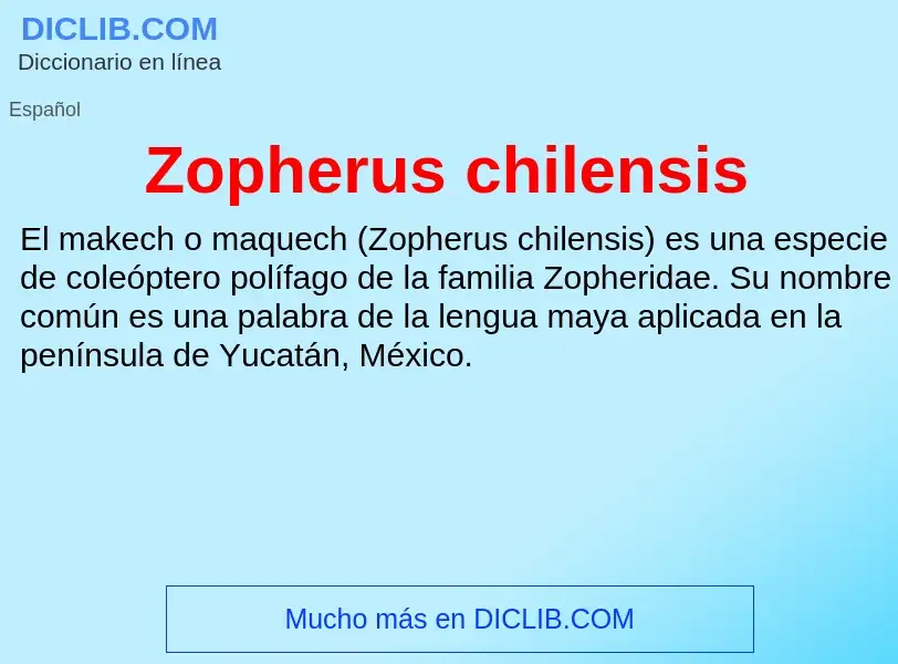 Что такое Zopherus chilensis - определение