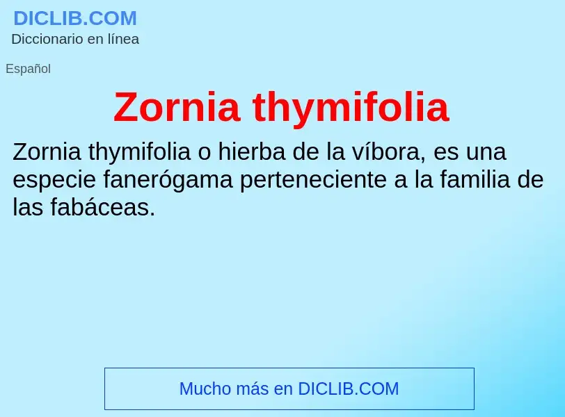 Что такое Zornia thymifolia - определение