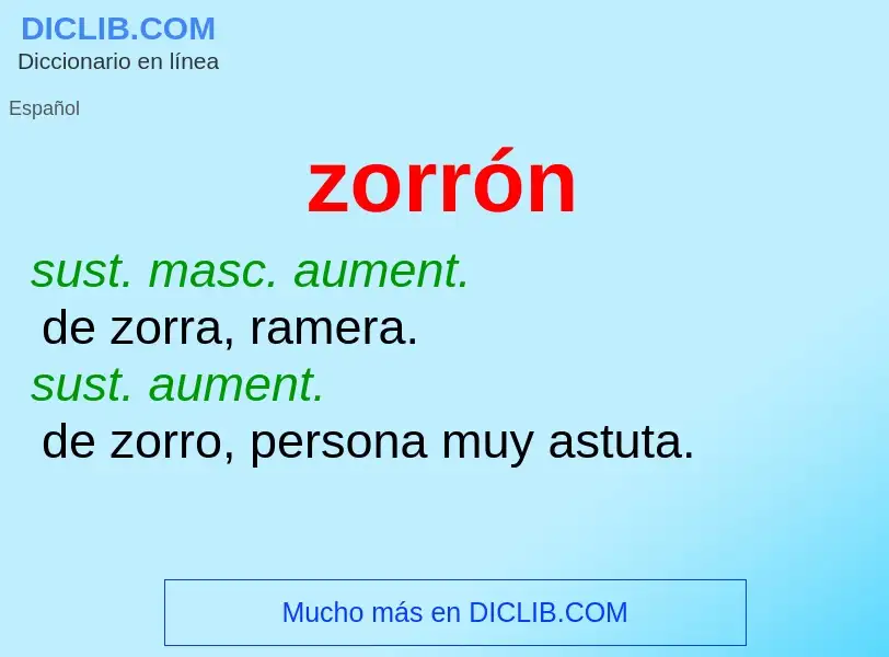 O que é zorrón - definição, significado, conceito