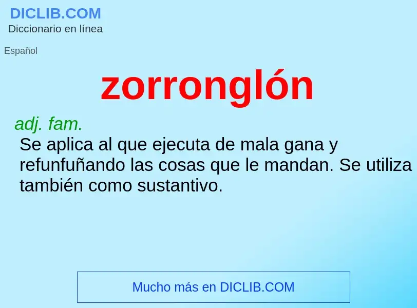 O que é zorronglón - definição, significado, conceito