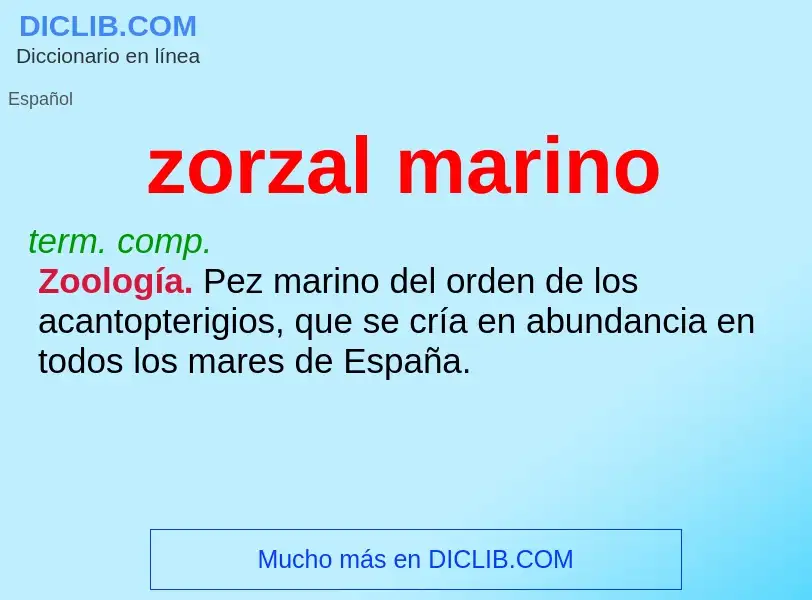 Wat is zorzal marino - definition