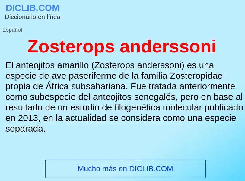 Что такое Zosterops anderssoni - определение