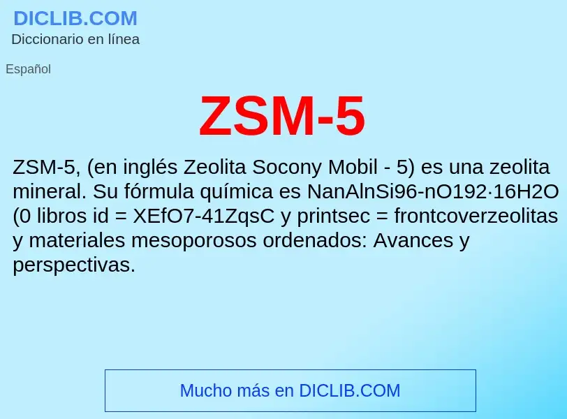 O que é ZSM-5 - definição, significado, conceito