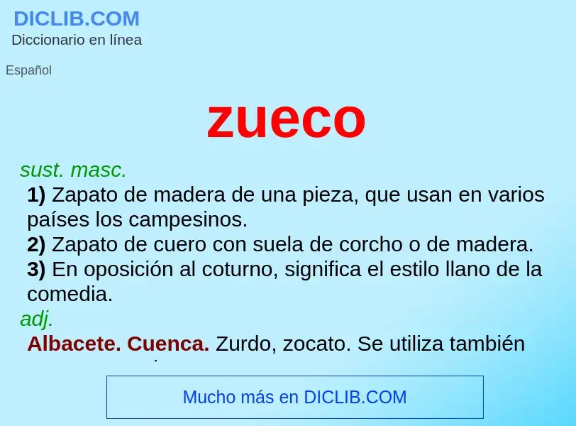 What is zueco - definition