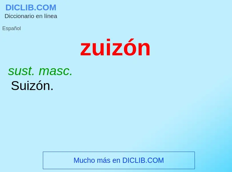 O que é zuizón - definição, significado, conceito