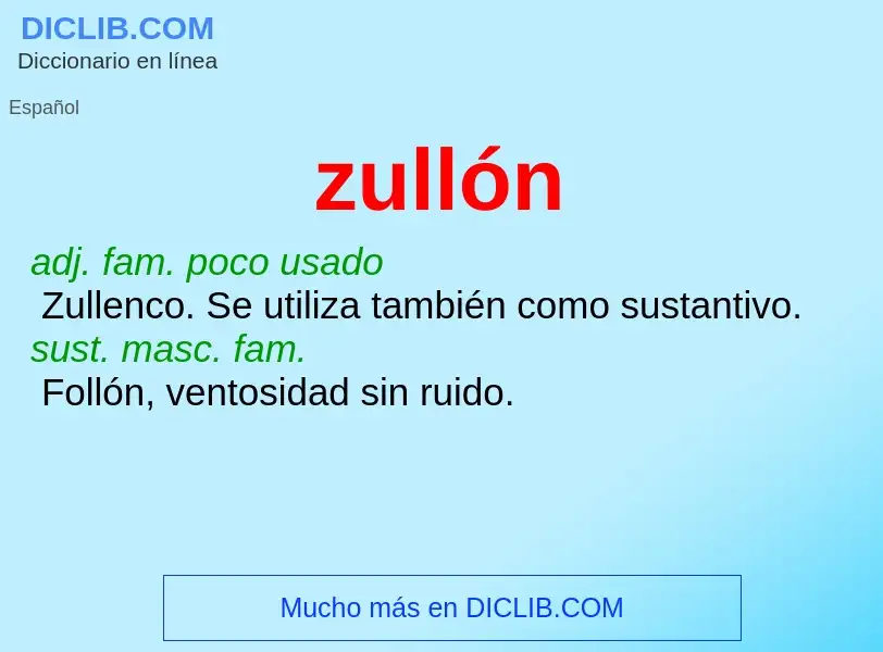 O que é zullón - definição, significado, conceito