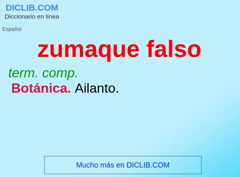 What is zumaque falso - definition