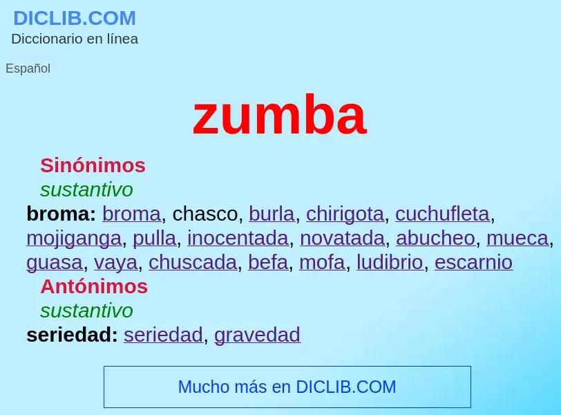 O que é zumba - definição, significado, conceito