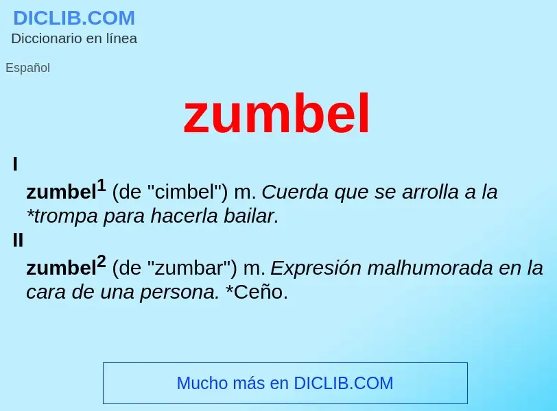 ¿Qué es zumbel? - significado y definición