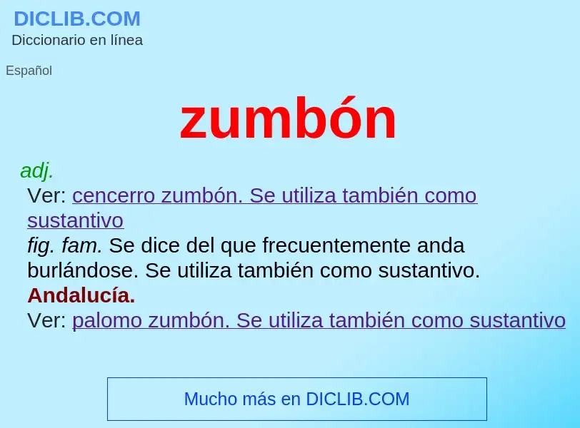 Was ist zumbón - Definition