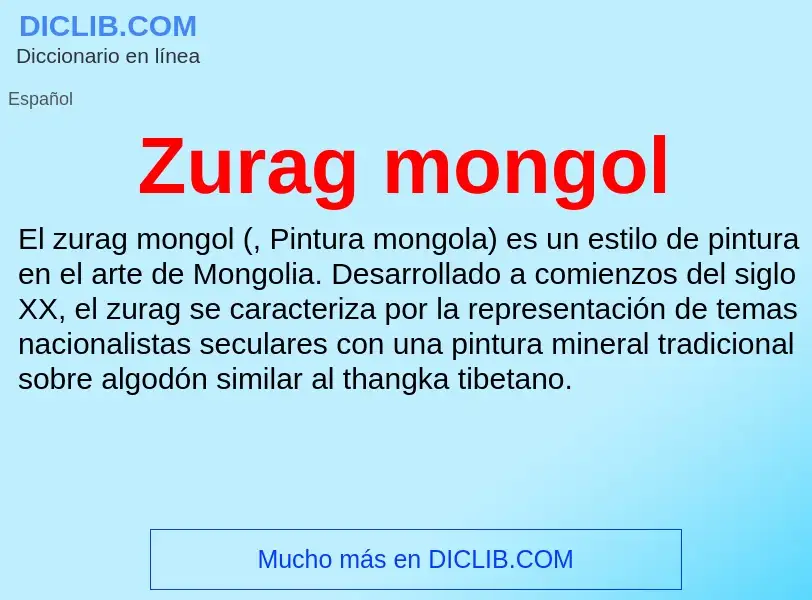 Что такое Zurag mongol - определение